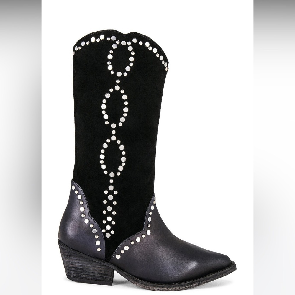 Free People Jackson Studded Western Boot Size 36.5 New